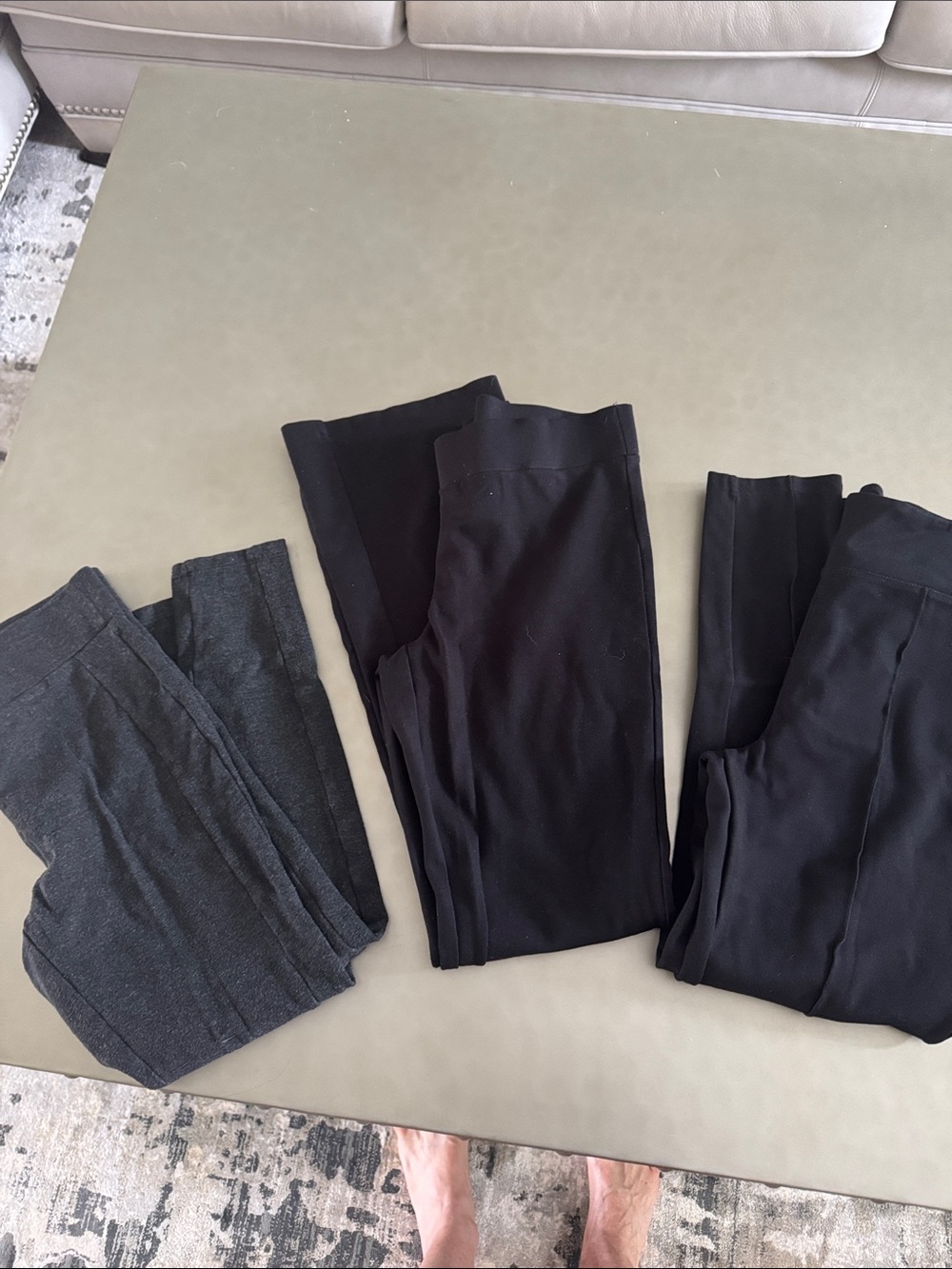 LOFT Women's Leggings Pack - Black and Dark Gray